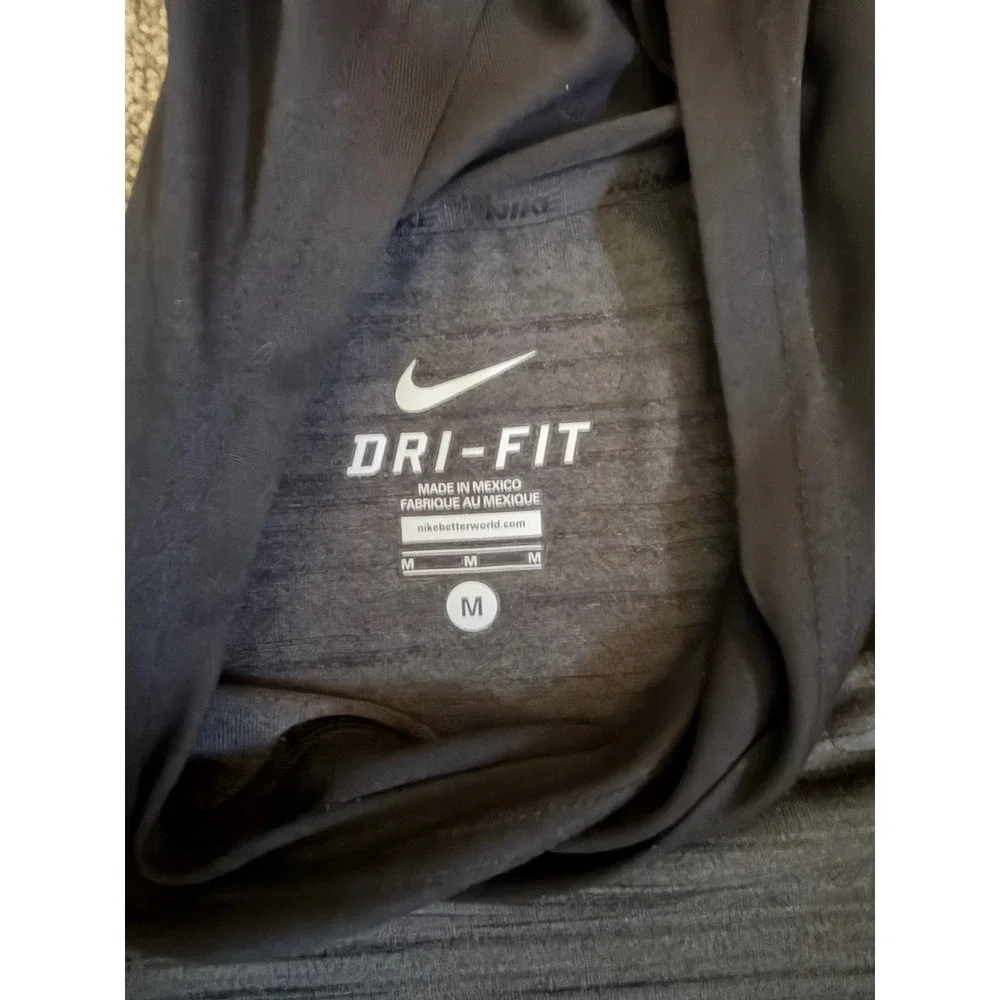 Nike Dri-FIT Mens Training Hoodie Black Grey Heathered 696063-014 Size M‎